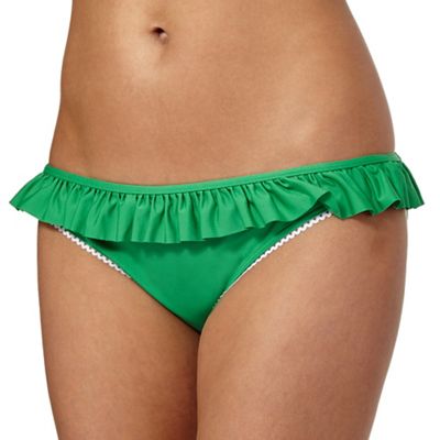 Floozie by Frost French Green frill bikini bottoms